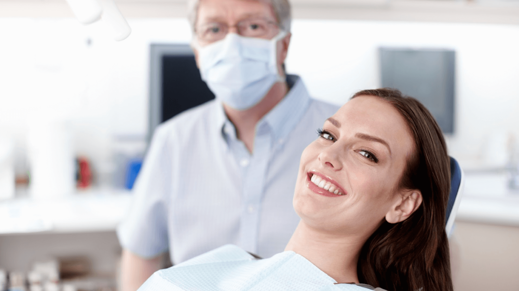 woman smiling at dentist