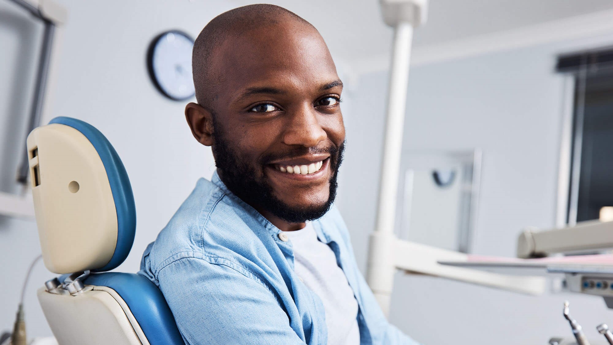 man with bright smile