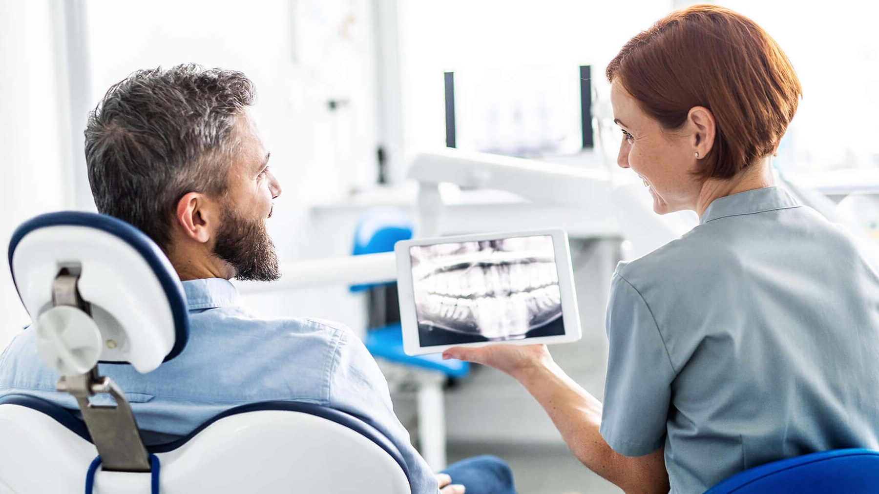 man who needs a dental implant
